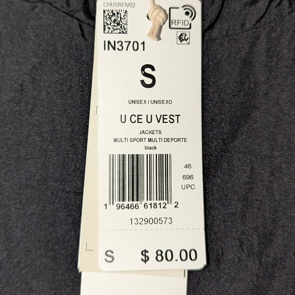 Adidas‎ City Escape Black Utility Vest Unisex Size Small - Picture 7 of 10